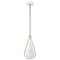 Nuvo Admiral 1-Light Pendant 6 in. Matte White and Natural Brass White Opal Glass 60/7922 - alternate 3